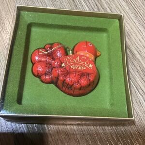 Hallmark‎ Tree Trimmer Collection Peace 1976 Ornament Duck Red Vintage